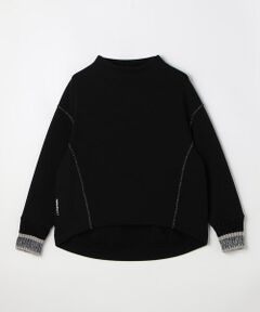 COMME CA PLATINUM / コムサ・プラチナ カットソー | 袖口キラキラニット リブプルオーバー