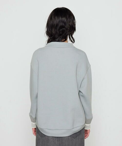 COMME CA PLATINUM / コムサ・プラチナ カットソー | 袖口キラキラニット リブプルオーバー | 詳細11