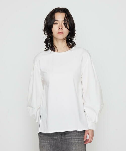 COMME CA PLATINUM / コムサ・プラチナ カットソー | 80ポンチ 袖パフカットソー | 詳細4