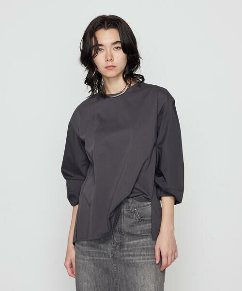 COMME CA PLATINUM / コムサ・プラチナ カットソー | 80ポンチ 袖パフカットソー | 詳細12