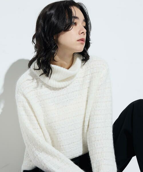 COMME CA PLATINUM / コムサ・プラチナ ニット・セーター | モヘヤブレンドヤーンセーター | 詳細4