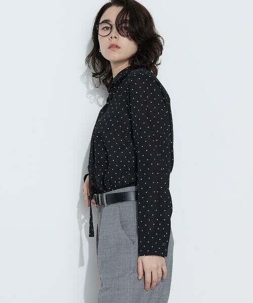 COMME CA PLATINUM / コムサ・プラチナ シャツ・ブラウス | ドットプリント ボウタイシャツ | 詳細17