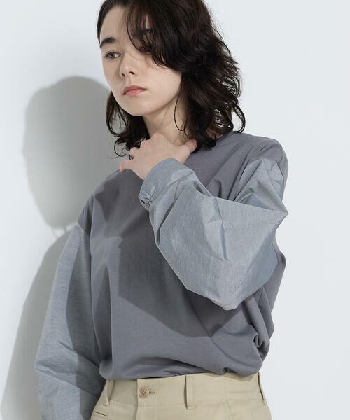 COMME CA PLATINUM / コムサ・プラチナ カットソー | TCポンチ 異素材プルオーバー | 詳細17