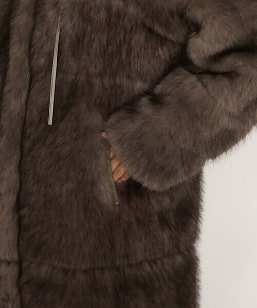 COMME CA PLATINUM / コムサ・プラチナ その他アウター | フェイクファー ノーカラーミドルレングスコート | 詳細11