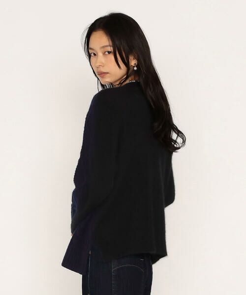 COMME CA PLATINUM / コムサ・プラチナ ニット・セーター | アラン×ラクーンシルクコンビ プルオーバー | 詳細9