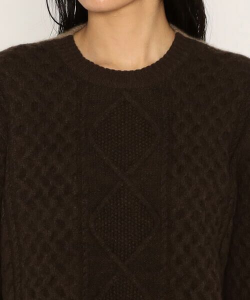 COMME CA PLATINUM / コムサ・プラチナ ニット・セーター | アラン×ラクーンシルクコンビ プルオーバー | 詳細21