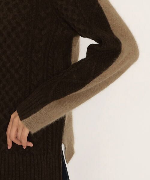 COMME CA PLATINUM / コムサ・プラチナ ニット・セーター | アラン×ラクーンシルクコンビ プルオーバー | 詳細22