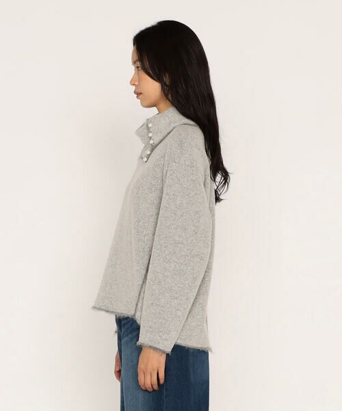 COMME CA PLATINUM / コムサ・プラチナ カットソー | ウールブークレアムンゼン ロールカラープルオーバー | 詳細8