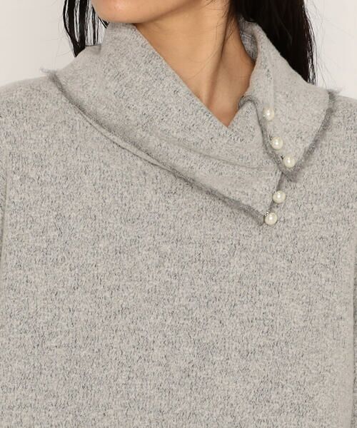 COMME CA PLATINUM / コムサ・プラチナ カットソー | ウールブークレアムンゼン ロールカラープルオーバー | 詳細10