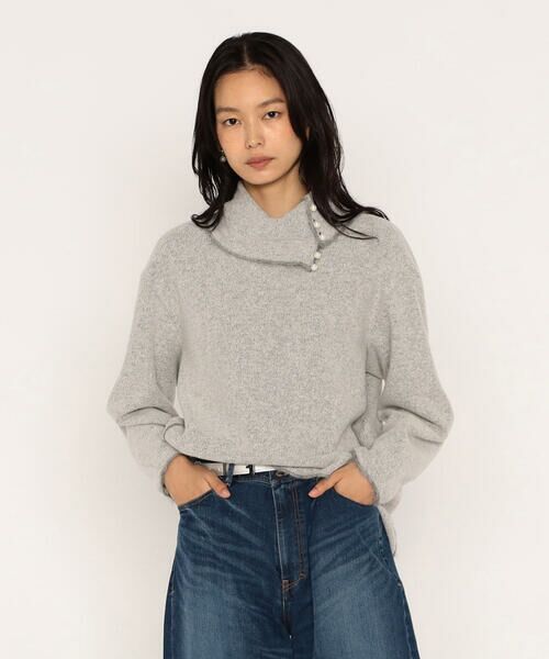 COMME CA PLATINUM / コムサ・プラチナ カットソー | ウールブークレアムンゼン ロールカラープルオーバー | 詳細3