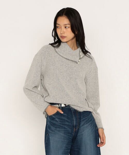 COMME CA PLATINUM / コムサ・プラチナ カットソー | ウールブークレアムンゼン ロールカラープルオーバー | 詳細4