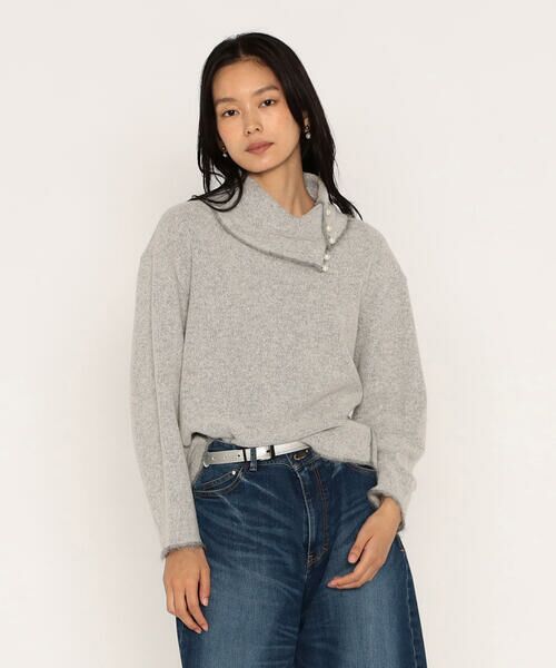 COMME CA PLATINUM / コムサ・プラチナ カットソー | ウールブークレアムンゼン ロールカラープルオーバー | 詳細5