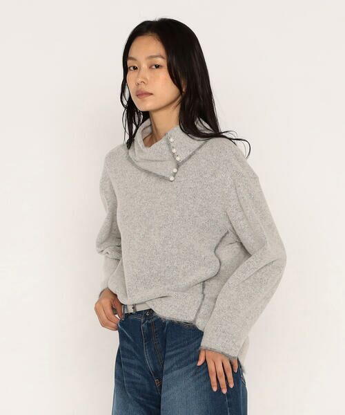COMME CA PLATINUM / コムサ・プラチナ カットソー | ウールブークレアムンゼン ロールカラープルオーバー | 詳細6