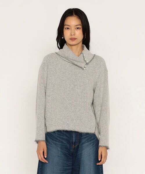 COMME CA PLATINUM / コムサ・プラチナ カットソー | ウールブークレアムンゼン ロールカラープルオーバー | 詳細7