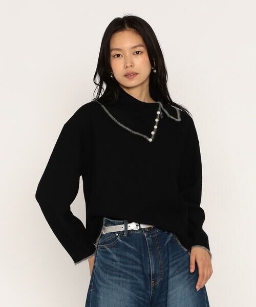 COMME CA PLATINUM / コムサ・プラチナ カットソー | ウールブークレアムンゼン ロールカラープルオーバー | 詳細16