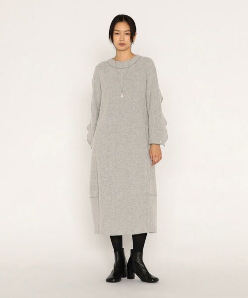 COMME CA PLATINUM / コムサ・プラチナ ロング・マキシ丈ワンピース | ウールブークレアムンゼン ドレス | 詳細3