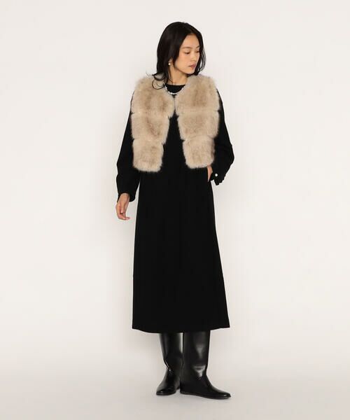 COMME CA PLATINUM / コムサ・プラチナ ロング・マキシ丈ワンピース | ウールブークレアムンゼン ドレス | 詳細7