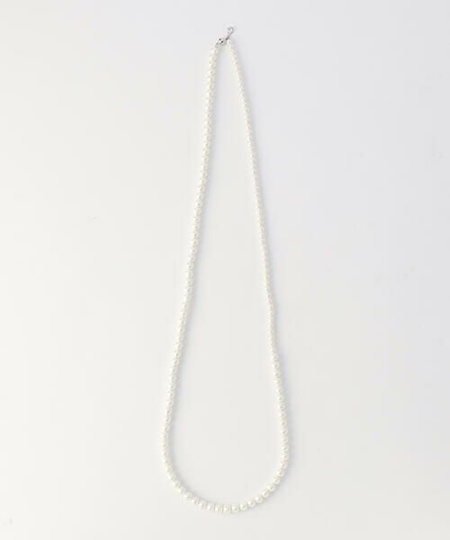 COMME CA PLATINUM / コムサ・プラチナ ネックレス・ペンダント・チョーカー | コットンパール ロングネックレス（01:ホワイト×シルバー）