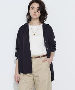 COMME CA PLATINUM / コムサ・プラチナ シャツ・ブラウス | レーヨンツイル フーディーブラウス