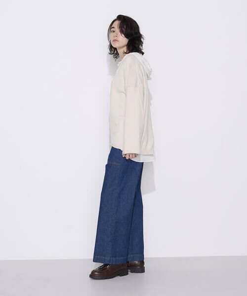 COMME CA PLATINUM / コムサ・プラチナ シャツ・ブラウス | レーヨンツイル フーディーブラウス | 詳細3
