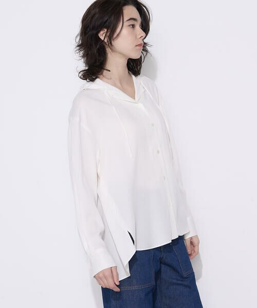 COMME CA PLATINUM / コムサ・プラチナ シャツ・ブラウス | レーヨンツイル フーディーブラウス | 詳細6