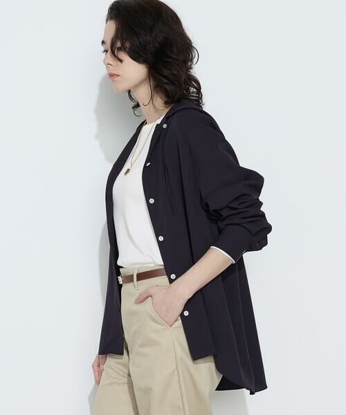 COMME CA PLATINUM / コムサ・プラチナ シャツ・ブラウス | レーヨンツイル フーディーブラウス | 詳細11