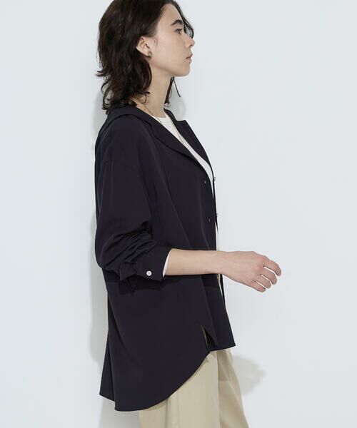 COMME CA PLATINUM / コムサ・プラチナ シャツ・ブラウス | レーヨンツイル フーディーブラウス | 詳細12
