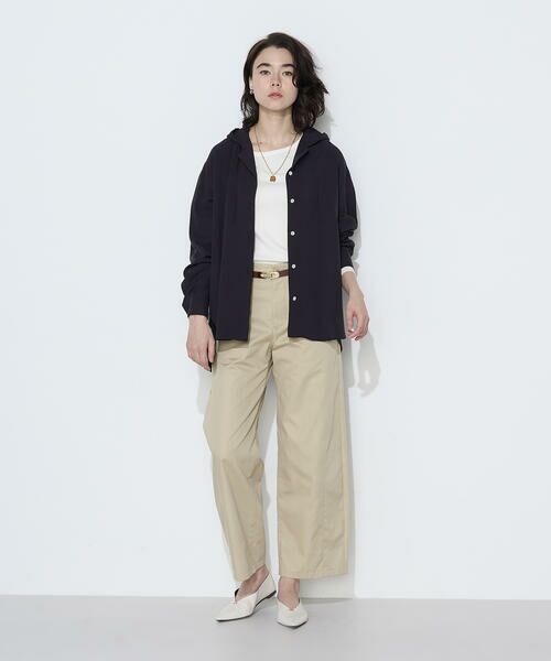 COMME CA PLATINUM / コムサ・プラチナ シャツ・ブラウス | レーヨンツイル フーディーブラウス | 詳細8