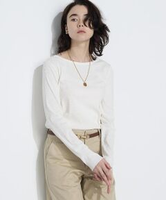 COMME CA PLATINUM / コムサ・プラチナ カットソー | 綿キュプラベアテレコ プルオーバー