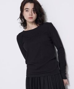 COMME CA PLATINUM / コムサ・プラチナ カットソー | 綿キュプラベアテレコ プルオーバー