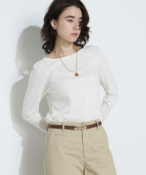 COMME CA PLATINUM / コムサ・プラチナ カットソー | 綿キュプラベアテレコ プルオーバー | 詳細3