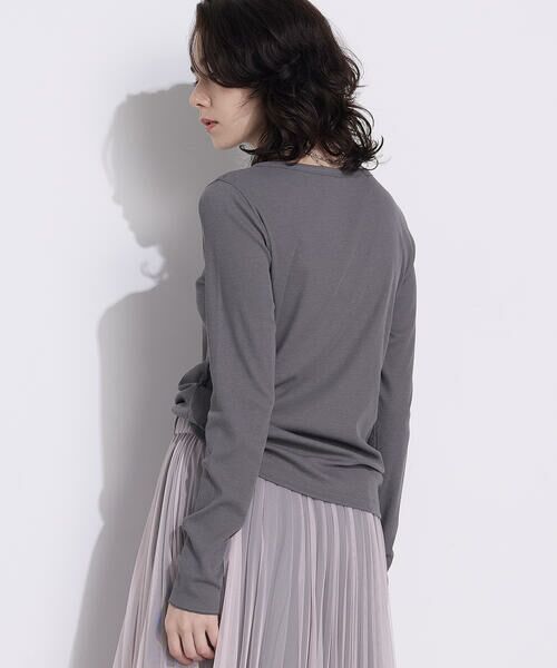 COMME CA PLATINUM / コムサ・プラチナ カットソー | 綿キュプラベアテレコ プルオーバー | 詳細12