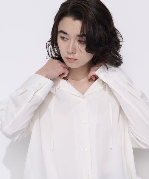 COMME CA PLATINUM / コムサ・プラチナ シャツ・ブラウス | 〔 +サイズ 〕レーヨンツイル フーディーブラウス | 詳細5