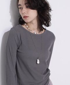 COMME CA PLATINUM / コムサ・プラチナ カットソー | 〔 +サイズ 〕綿キュプラベアテレコ プルオーバー