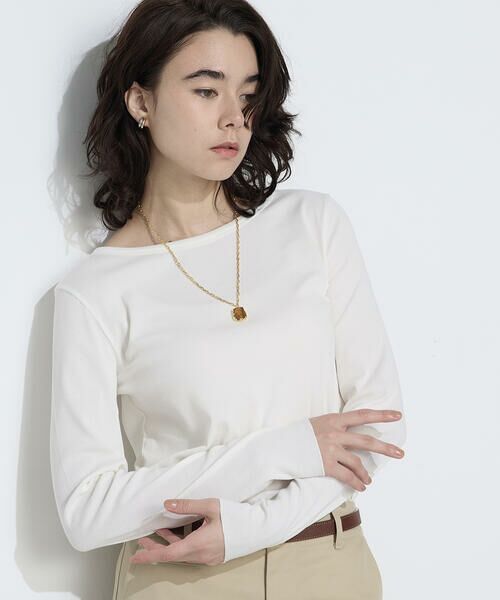 COMME CA PLATINUM / コムサ・プラチナ カットソー | 〔 +サイズ 〕綿キュプラベアテレコ プルオーバー | 詳細4