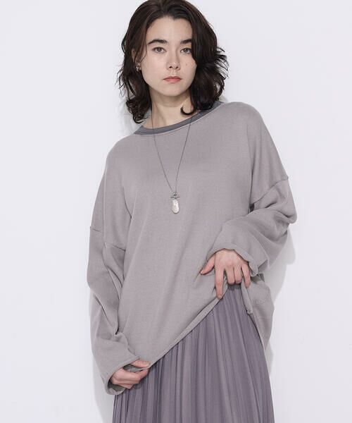 COMME CA PLATINUM / コムサ・プラチナ カットソー | 〔 +サイズ 〕綿キュプラベアテレコ プルオーバー | 詳細15