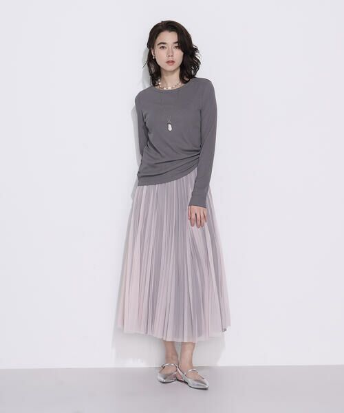 COMME CA PLATINUM / コムサ・プラチナ カットソー | 〔 +サイズ 〕綿キュプラベアテレコ プルオーバー | 詳細9