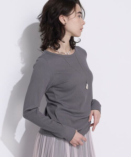 COMME CA PLATINUM / コムサ・プラチナ カットソー | 〔 +サイズ 〕綿キュプラベアテレコ プルオーバー | 詳細10