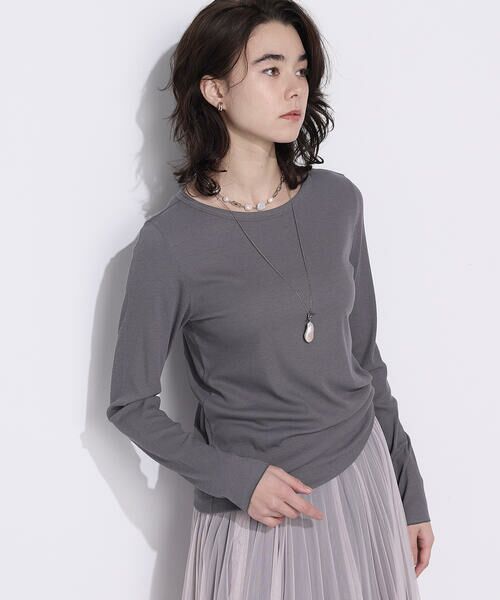 COMME CA PLATINUM / コムサ・プラチナ カットソー | 〔 +サイズ 〕綿キュプラベアテレコ プルオーバー | 詳細11