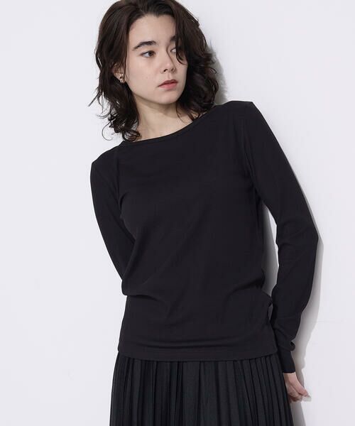 COMME CA PLATINUM / コムサ・プラチナ カットソー | 〔 +サイズ 〕綿キュプラベアテレコ プルオーバー | 詳細23