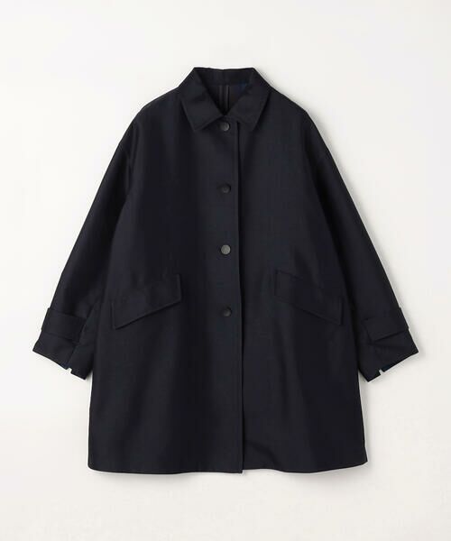 COMME CA PLATINUM / コムサ・プラチナ ステンカラーコート | シルクチェック コンバーチブルステンカラーコート | 詳細8