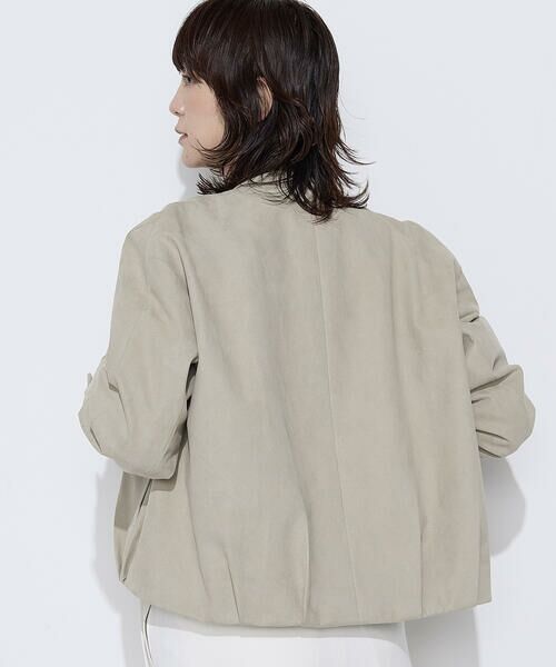 COMME CA PLATINUM / コムサ・プラチナ ブルゾン | フェイクスエード タックブルゾン | 詳細6