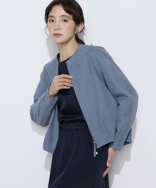 COMME CA PLATINUM / コムサ・プラチナ ブルゾン | フェイクスエード タックブルゾン | 詳細21