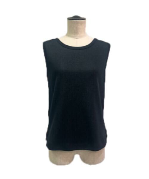 COMME CA PLATINUM / コムサ・プラチナ タンクトップ | スパークナイロンテレコ 2WAYタンクトップ（05:ブラック）