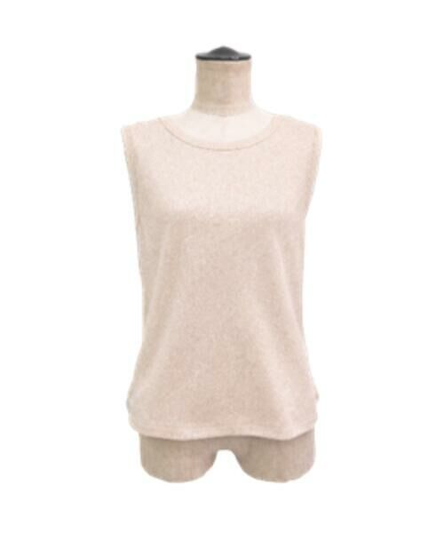 COMME CA PLATINUM / コムサ・プラチナ タンクトップ | スパークナイロンテレコ 2WAYタンクトップ（15:ベージュ）