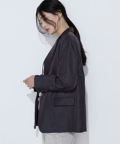 COMME CA PLATINUM / コムサ・プラチナ テーラードジャケット | キュプラリネン ピークドラペルジャケット | 詳細5