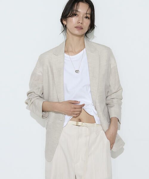 COMME CA PLATINUM / コムサ・プラチナ テーラードジャケット | キュプラリネン ピークドラペルジャケット | 詳細23