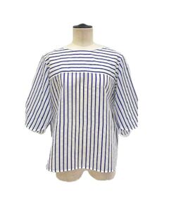 COMME CA PLATINUM / コムサ・プラチナ シャツ・ブラウス | キュプラリネン コットンシルクストライププルオーバー