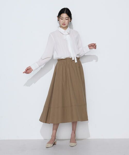 COMME CA PLATINUM / コムサ・プラチナ ロング・マキシ丈スカート | タイプライター フレアースカート | 詳細21