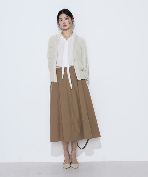 COMME CA PLATINUM / コムサ・プラチナ ロング・マキシ丈スカート | タイプライター フレアースカート | 詳細27